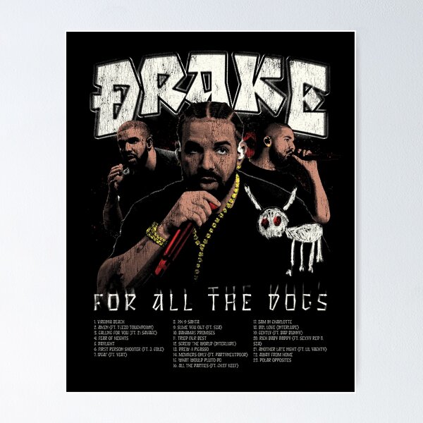 Drake Inspired Wall Art, It's All a Blur Tour Poster, Drake Wall