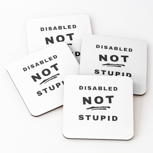 Item preview, Discapacitado no estúpido (negro) designed and sold by It's Wheelie Cool.
