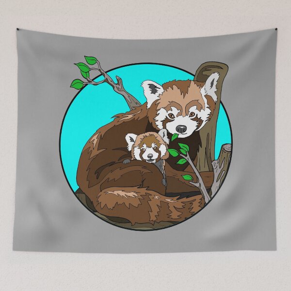 Item preview, Red Panda with Baby | Gift for Panda Lover designed and sold by Marian Murdoch.