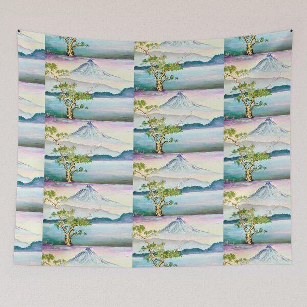 Item preview, Mount Fuji Japanese watercolor painting designed and sold by K Mussack.