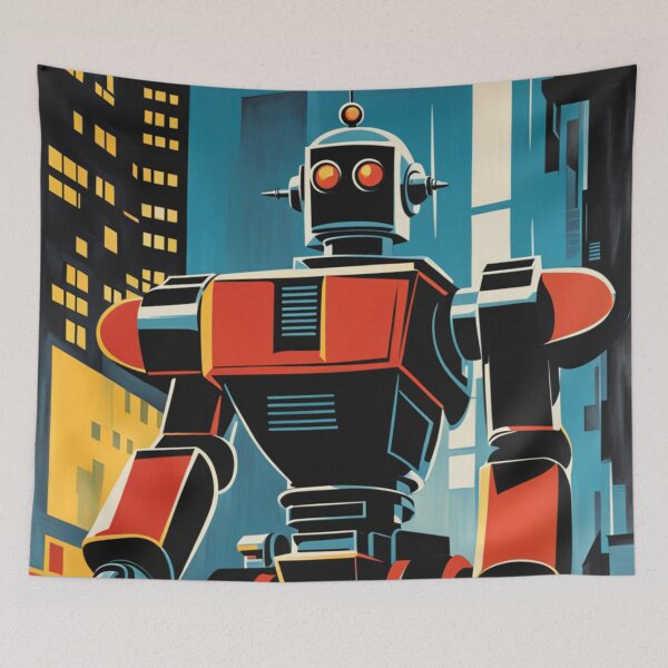 Item preview, Giant Robot Is Coming To Town  designed and sold by RobotAIArt.