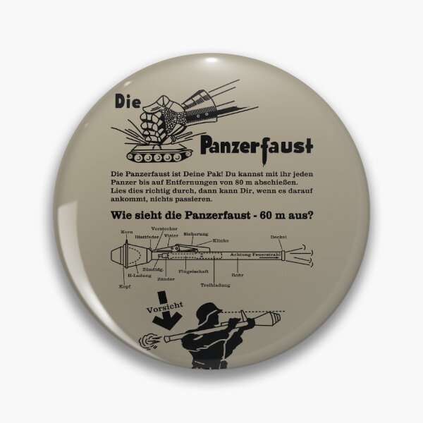 Item preview, Panzerfaust German WW2 Infographic Diagrams designed and sold by MilitaryMart.