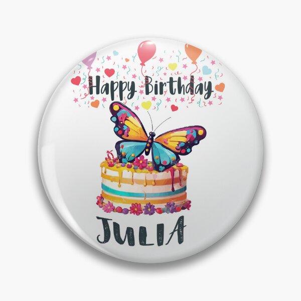 Item preview, Happy Birthday Julia designed and sold by SAKADesignArt.