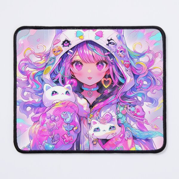 Item preview, Whimsical Neko Pastel Fantasy Anime Girl designed and sold by bubblegoth.