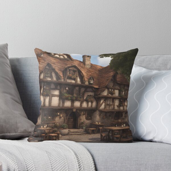 Item preview, Quaint medieval tavern from the outside designed and sold by thehaggardclub.