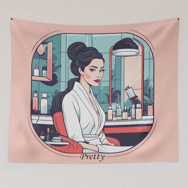 Aperçu de l'œuvre Salon de coiffure vintage créée et vendue par Joilsem.