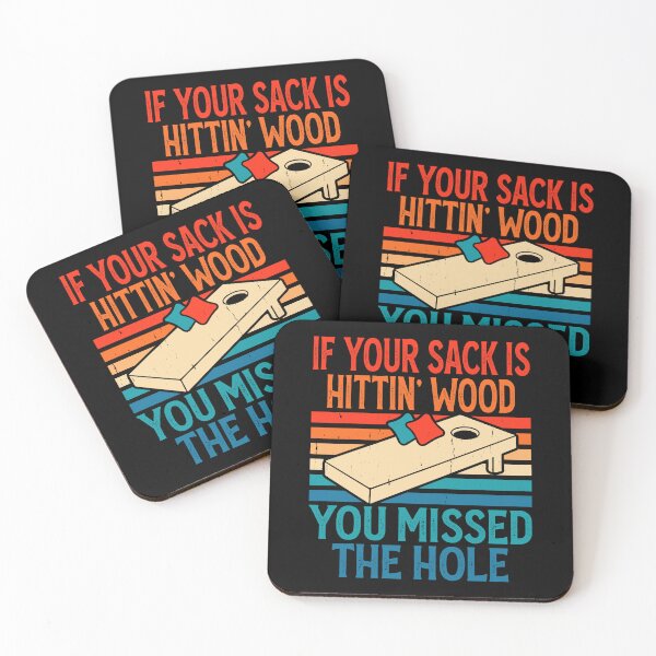 Item preview, If Your Sack Is Hittin Wood You Missed The Hole Retro Design - Baggo Bean Bag Toss Game - Funny Cornhole Player Vintage designed and sold by naworas.