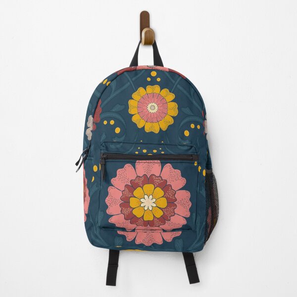 Item preview, 70's Florals - Red & Blue designed and sold by Motifany.