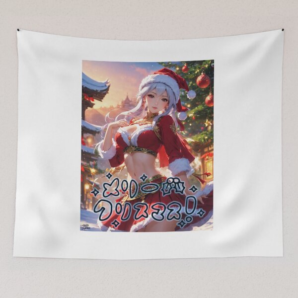 Item preview, School Girl as Santa Claus; Japanese Anime; designed and sold by StickerApe.