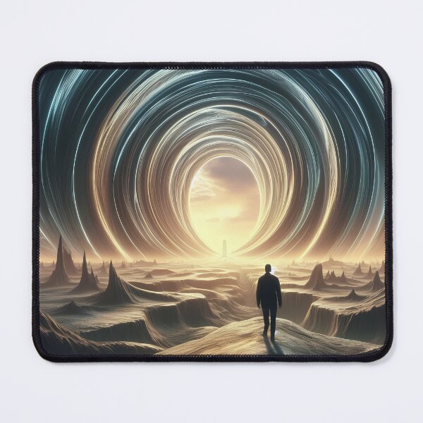Item preview, Surreal landscape of a man standing in front of a portal 4 designed and sold by DragonPurple.