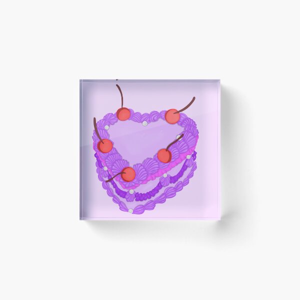 Item preview, Vintage Purple Birthday Cake designed and sold by briestudio.
