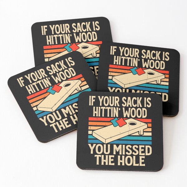 Item preview, If Your Sack Is Hittin Wood You Missed The Hole Retro Design - Baggo Bean Bag Toss Game - Funny Cornhole Player Vintage designed and sold by naworas.