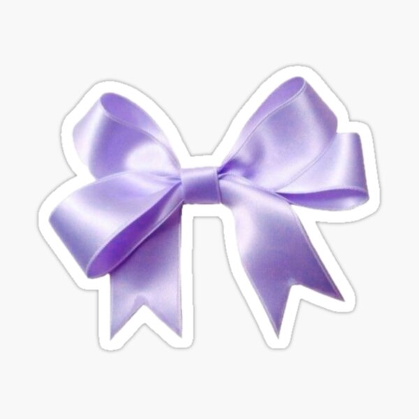 Cute purple bow Sticker for Sale by AurelsPrints