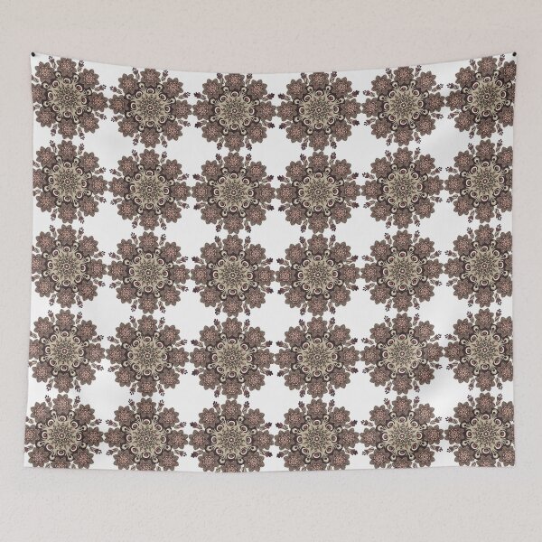 Item preview, Maroon Retro Rounded Flower Pattern designed and sold by shoppnow1.