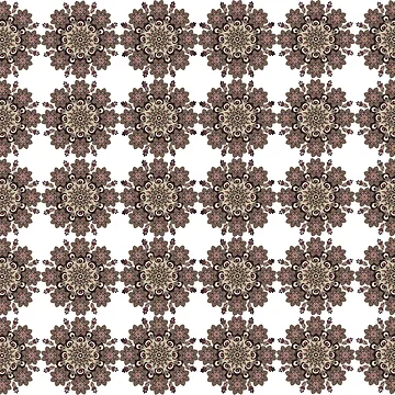 Artwork thumbnail, Maroon Retro Rounded Flower Pattern by shoppnow1