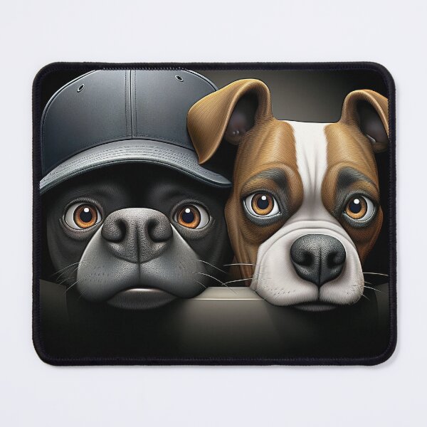 Item preview, Portrait of brown and black boxer dogs designed and sold by czintos.