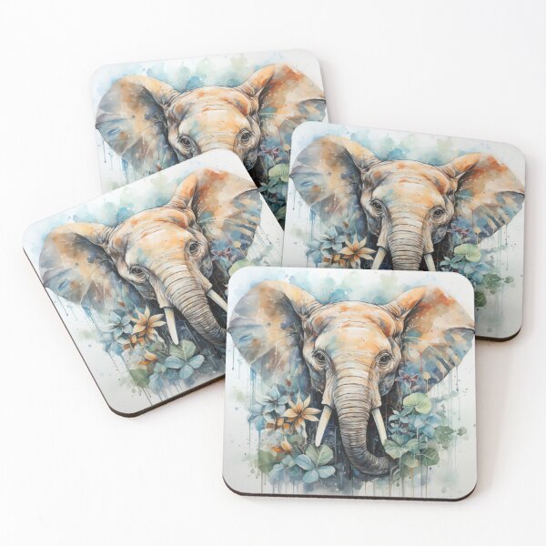 Item preview, Elephant Watercolor Painting designed and sold by TentacleTribe.