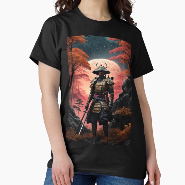 Vista previa del artículo con la obra «Samurai japonés en el bosque de arces japoneses», diseñado y vendido por Marcicev-Bojan.