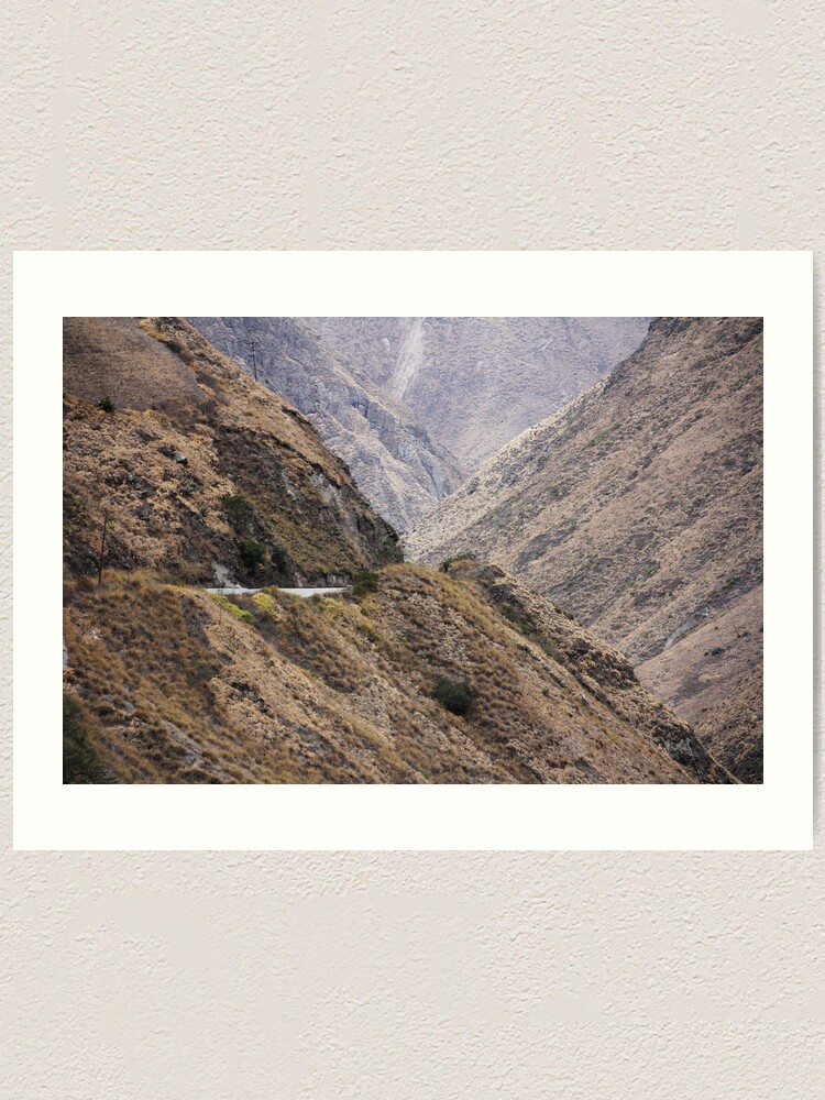 Alternate view of Intersection of valleys, mountains and hillsides near Alausi, Ecuador Art Print