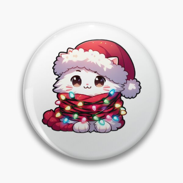 Item preview, Luminous Feline Finesse: White Cat Christmas Tree Lights designed and sold by Risqe.
