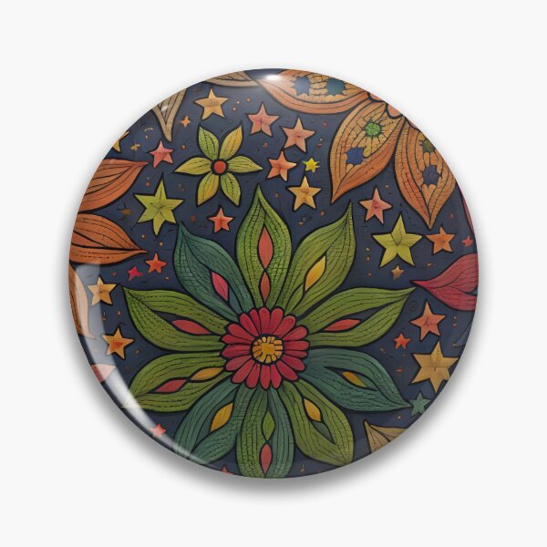 Item preview, Stars and Flower Pattern designed and sold by TortugaIsland.