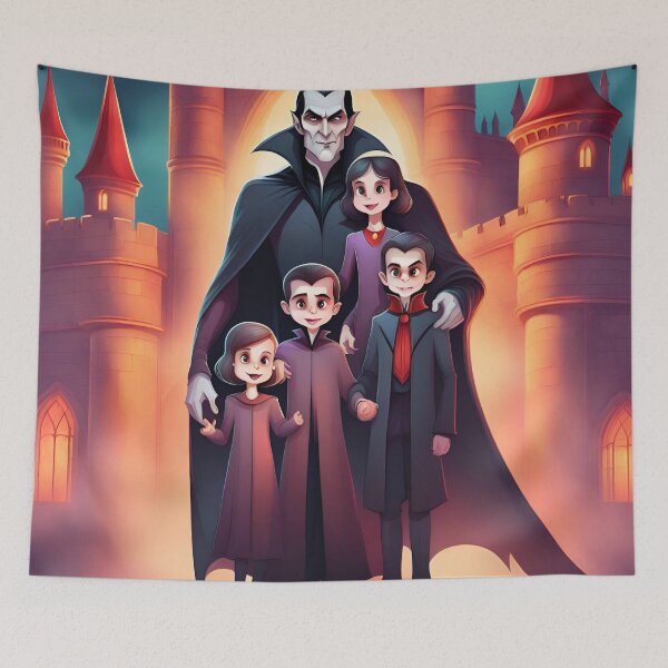 Item preview, Count Dracula with his children designed and sold by ELEORIS.