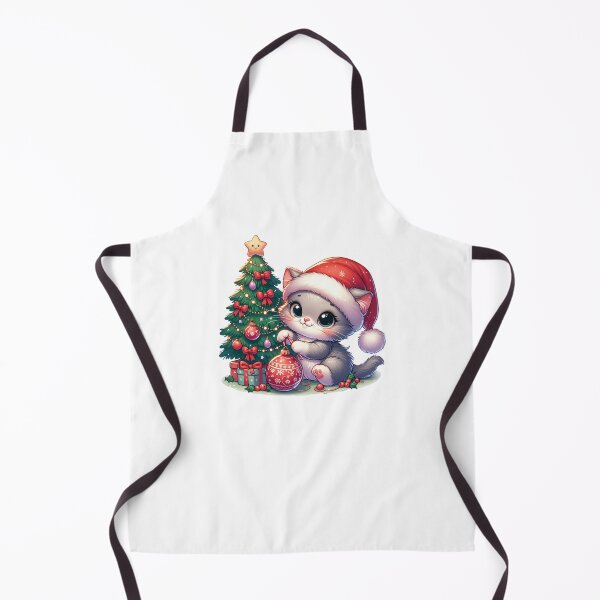 Item preview, A cute kitten is decorating the Christmas tree. designed and sold by Wroblito.