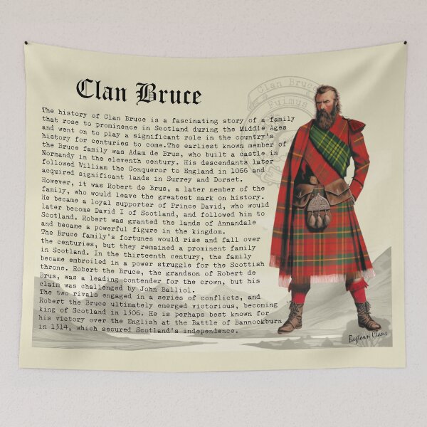 Item preview, Clan Bruce Scottish History  designed and sold by BagTown Clans.