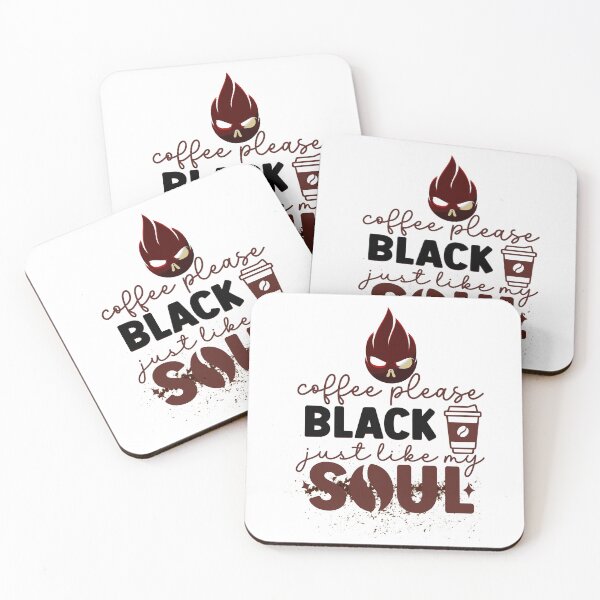 Item preview, Coffee Please: Black, Just Like My Soul - Aesthetic Brew for True Coffee Addicts designed and sold by lemamis.