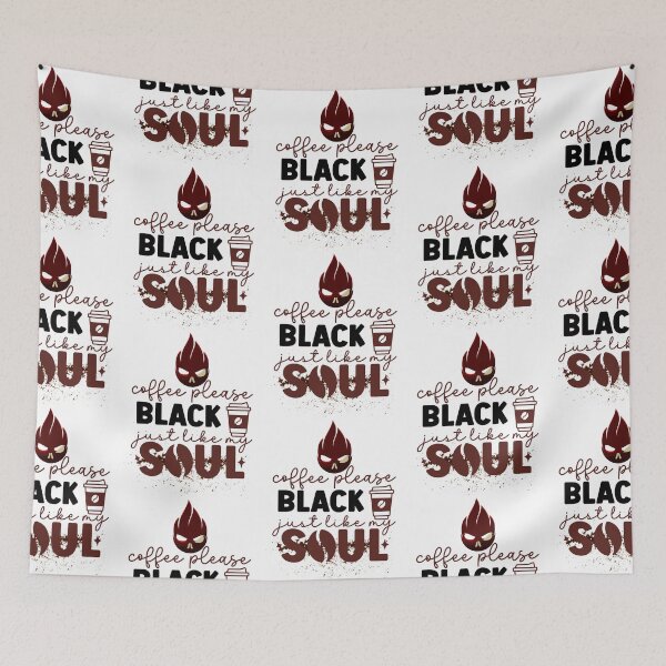 Item preview, Coffee Please: Black, Just Like My Soul - Aesthetic Brew for True Coffee Addicts designed and sold by lemamis.