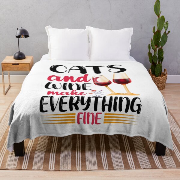 Item preview, Cats and wine make everything fine designed and sold by creativevogue.