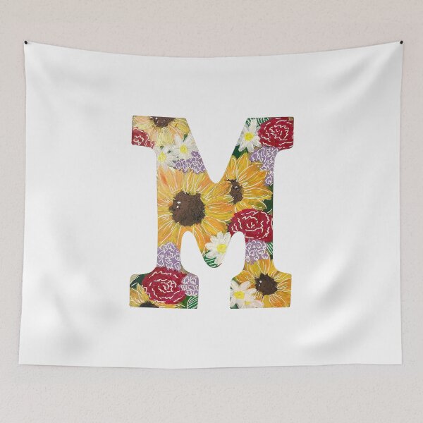 Item preview, M - floral letter series  designed and sold by hauntihng.