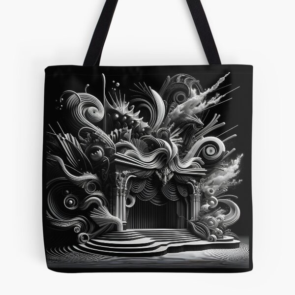 Item preview, Submerged Monochrome Dance: Profane Underwater Maximalist Symphony designed and sold by ByDigitalDream.