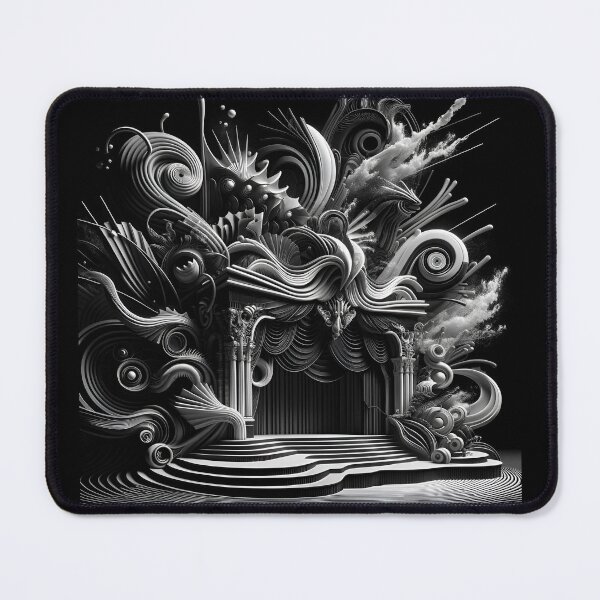 Item preview, Submerged Monochrome Dance: Profane Underwater Maximalist Symphony designed and sold by ByDigitalDream.