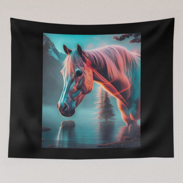 Item preview, Horse Portrait Art : Colorful Equine Elegance Unveiled designed and sold by ArtfulNook.