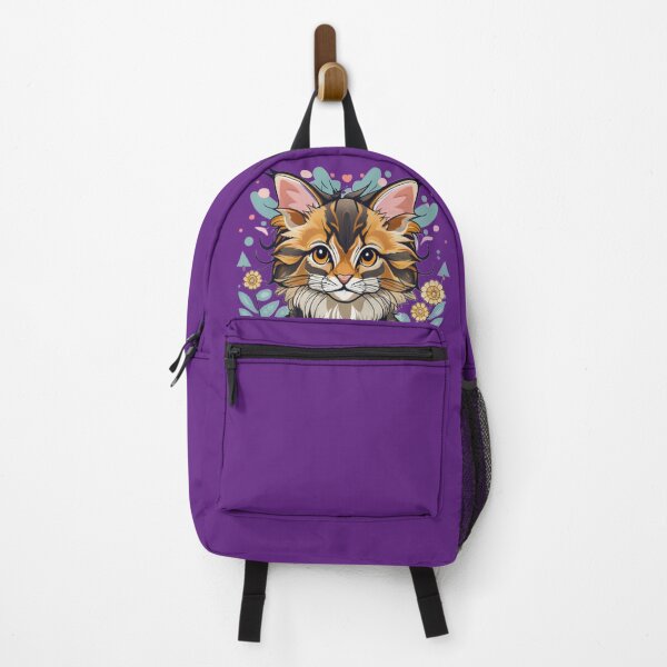 Item preview, Mystical meow - Maine Coon cat with watercolor flowers designed and sold by BajoTShop.