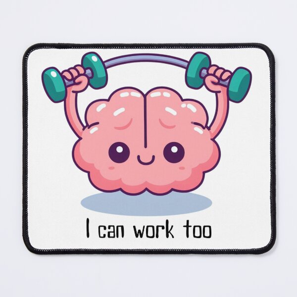 Item preview, Illustration of brain lifting weights designed and sold by Psycheclothing.