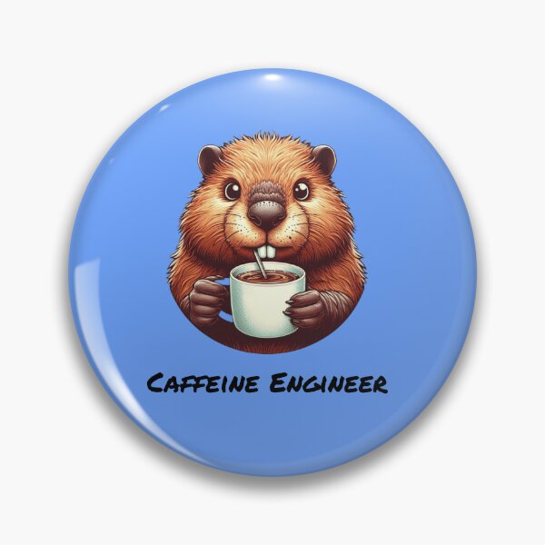 Item preview, Caffeine Engineer Beaver designed and sold by HeadTurningArt.