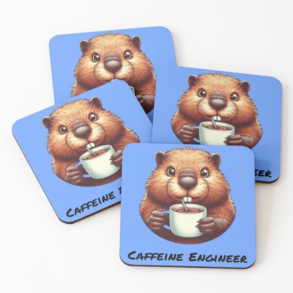 Item preview, Caffeine Engineer Beaver designed and sold by HeadTurningArt.
