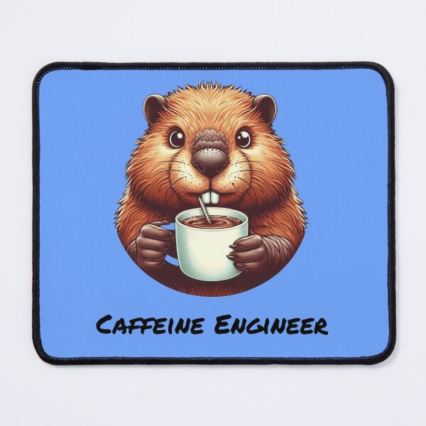Item preview, Caffeine Engineer Beaver designed and sold by HeadTurningArt.