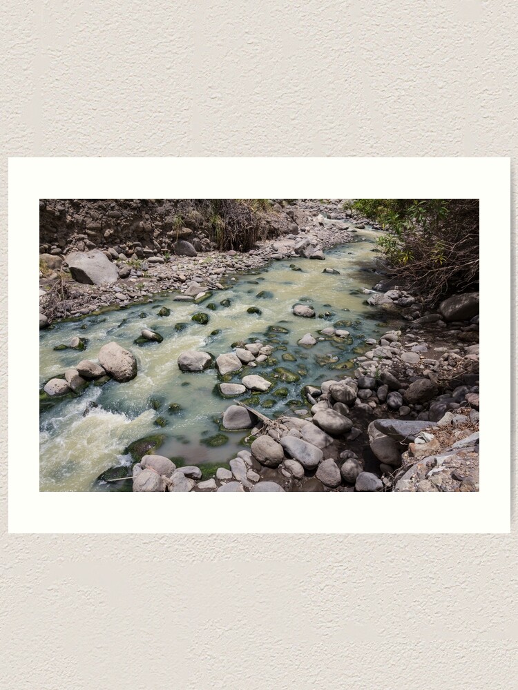 Alternate view of Green rushing water over rocks at base of valley, Sibambe, Ecuador Art Print