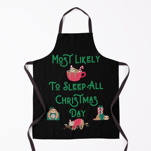 Item preview, Most likely to sleep all christmas day, Sloth on christmas designed and sold by GOLDENGARDENART.