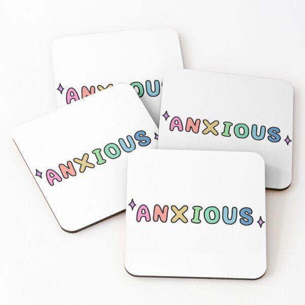 Item preview, Colourful funky "anxious" text designed and sold by NeurodiverseTea.
