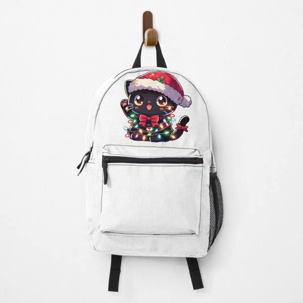 Item preview, Luminous Feline Finesse: Black Cat Christmas Tree Lights designed and sold by Risqe.