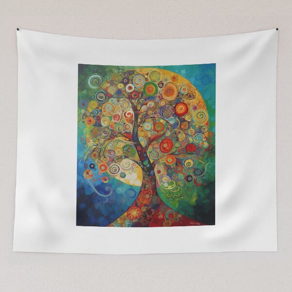 Item preview, Colorful Festivity: Abstract Art Christmas Tree designed and sold by Moisky Art.
