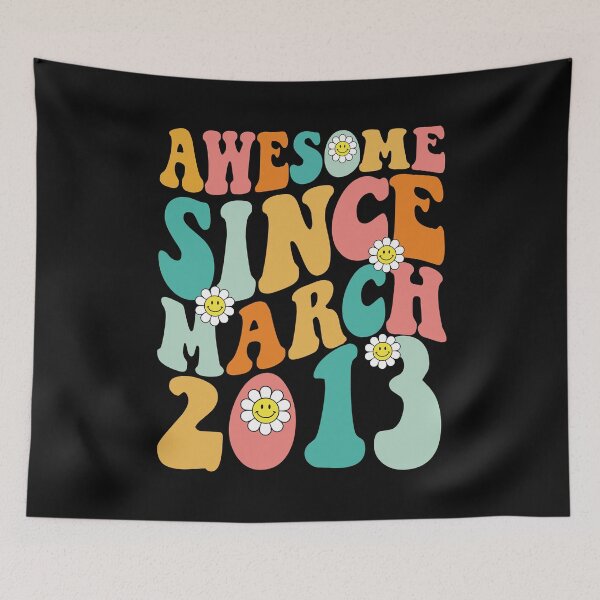 Item preview, Awesome Since March 2013 | Made In 2013 | Retro Groovy Birthday designed and sold by Christina-grich.