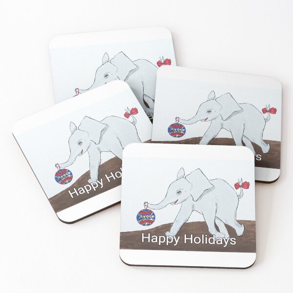 Item preview, Elephant Christmas designed and sold by MoreGoodArt.