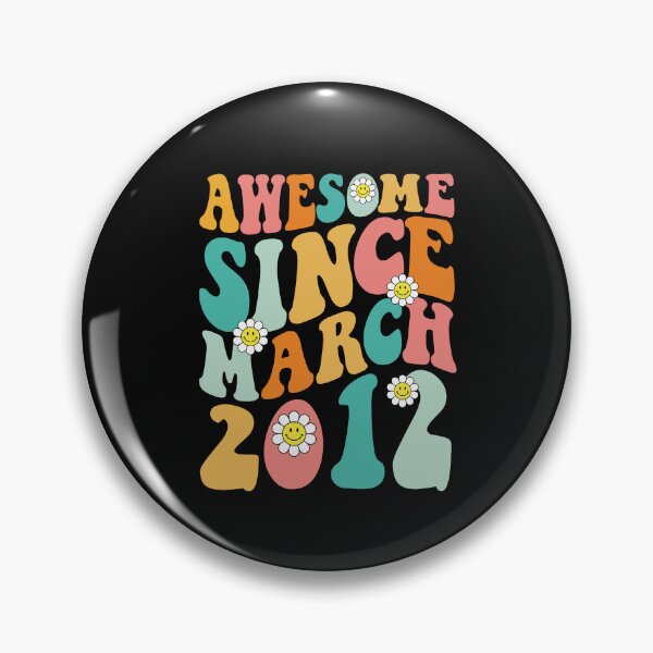 Item preview, Awesome Since March 2012 | Made In 2012 | Retro Groovy Birthday designed and sold by Christina-grich.