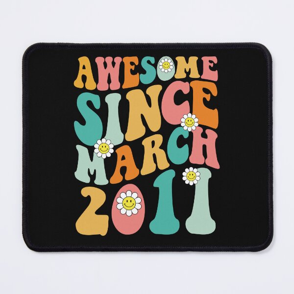 Item preview, Awesome Since March 2011 | Made In 2011 | Retro Groovy Birthday designed and sold by Christina-grich.