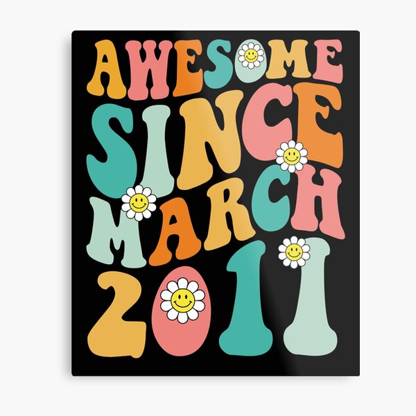 Item preview, Awesome Since March 2011 | Made In 2011 | Retro Groovy Birthday designed and sold by Christina-grich.